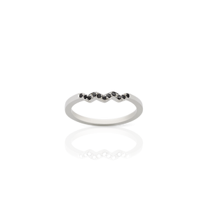 Black Diamond Stacking Ring, Meadowlark, Line & Label