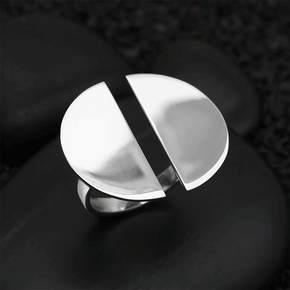 Silver Split Circle Ring