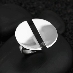 Silver Split Circle Ring