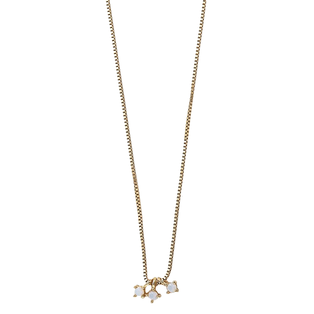 Dainty Opal Charm Necklace