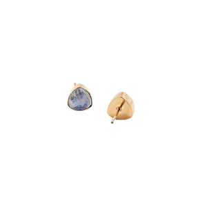 Rainbow Moonstone Triangle Studs