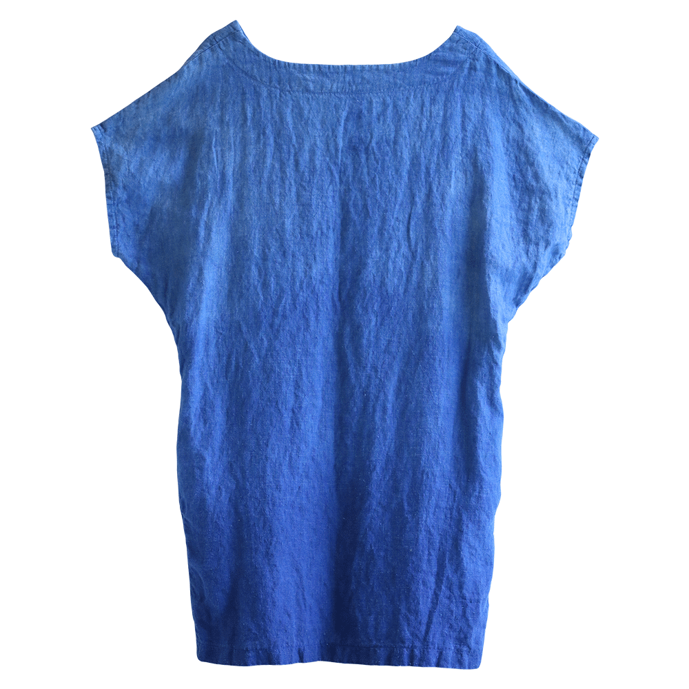Blue Ombre Linen Dress