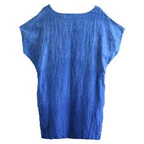 Blue Ombre Linen Dress