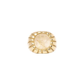 Brass Morella Ring with Gold Tourmaline