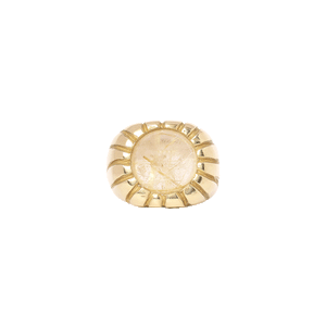 Brass Morella Ring with Gold Tourmaline