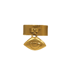 Brass Eye Charm Ring
