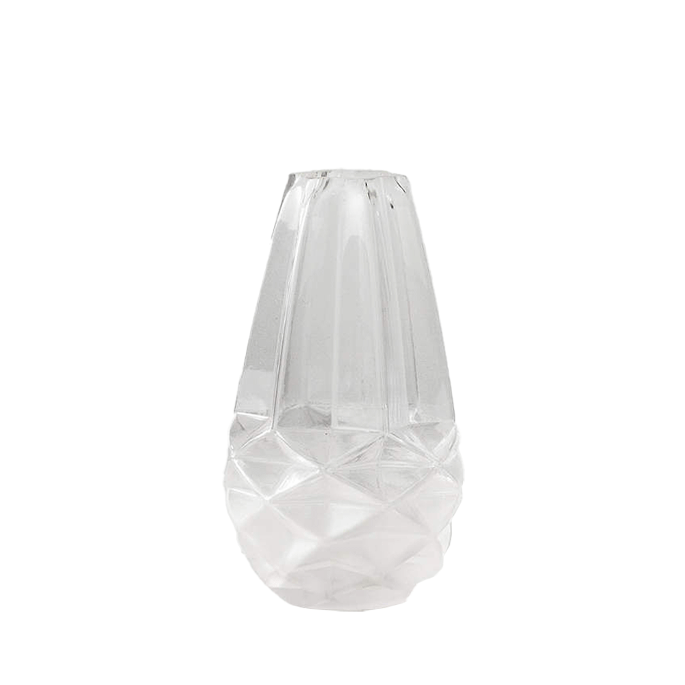Faceted Frosted Vase