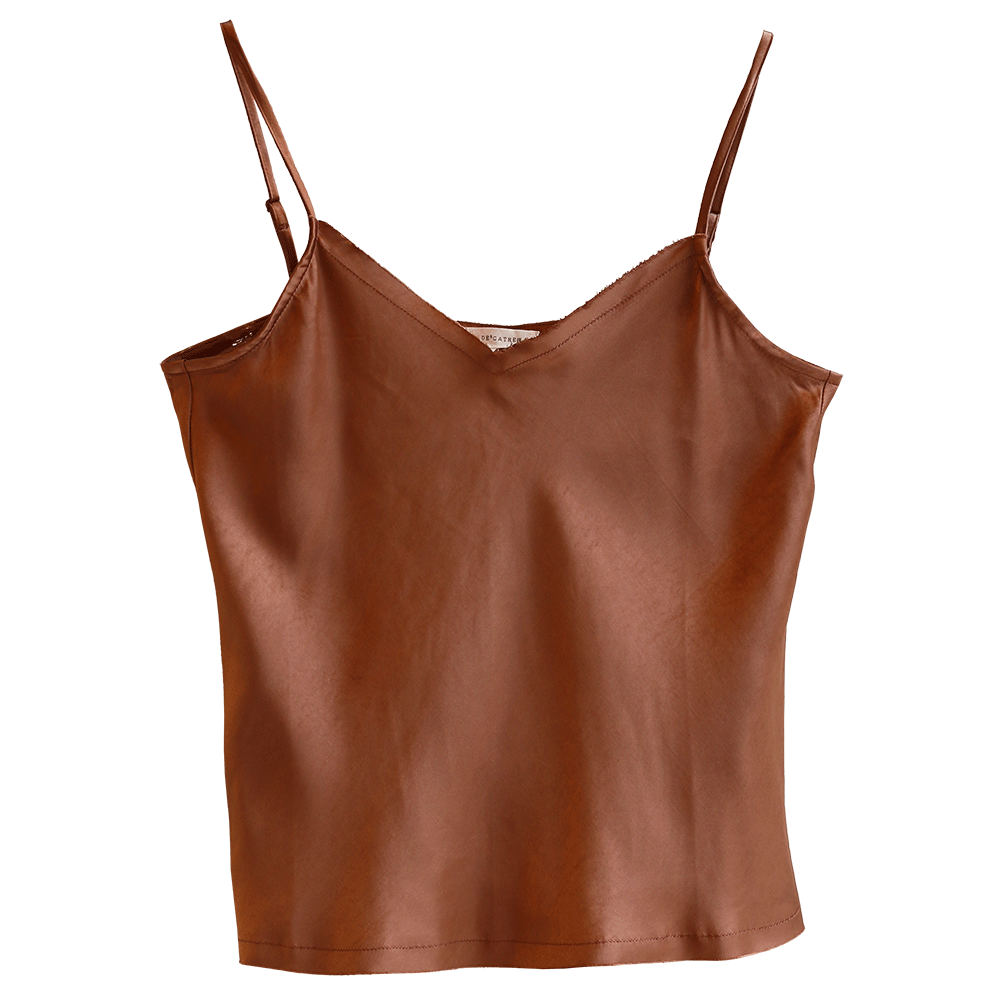 Raw Edge Satin Tank
