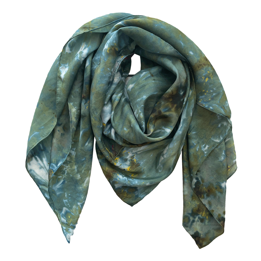 Ice Dyed Silk Scarf