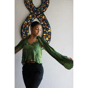 Green Petal Scarf
