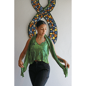 Green Petal Scarf
