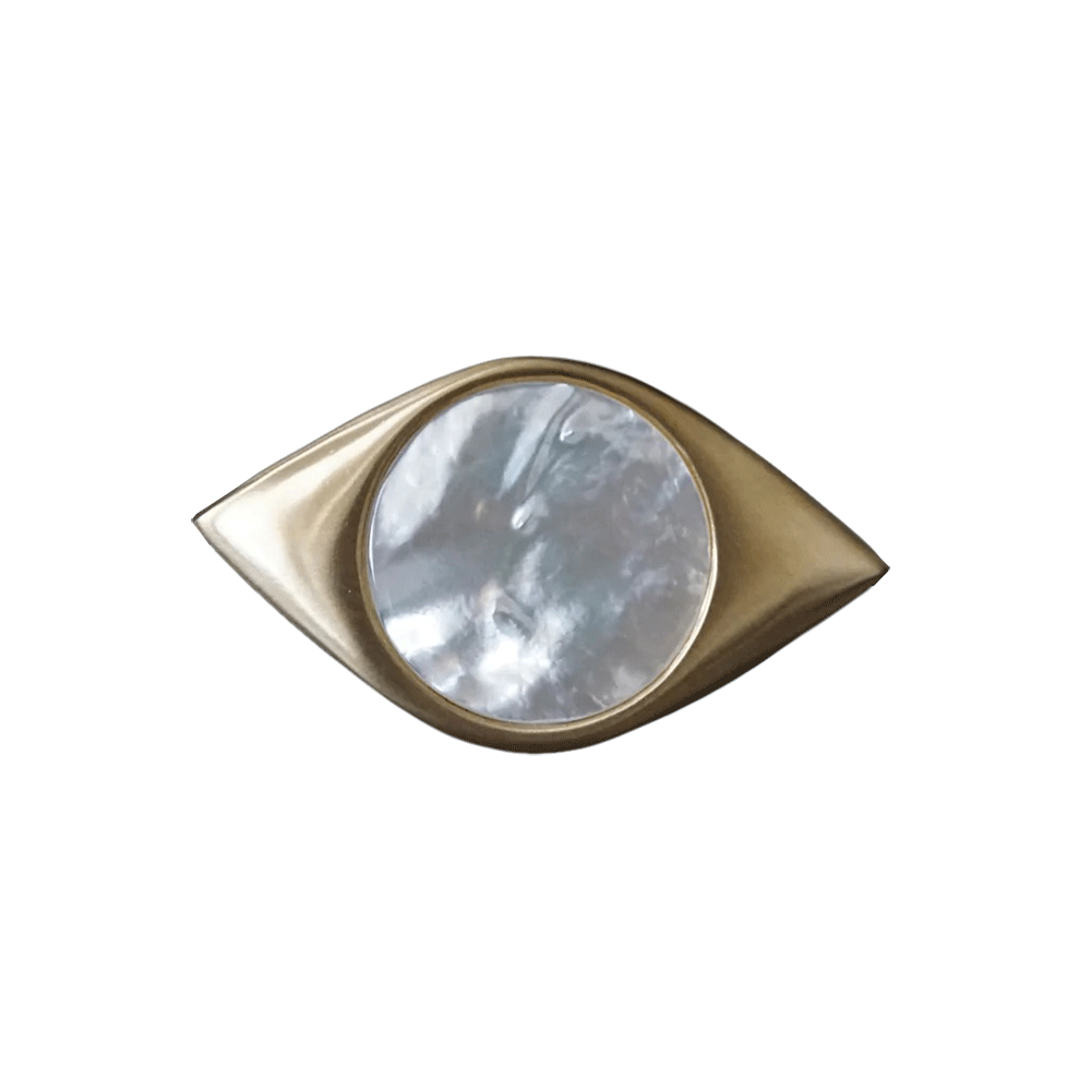 Pearl Moon Eye Ring