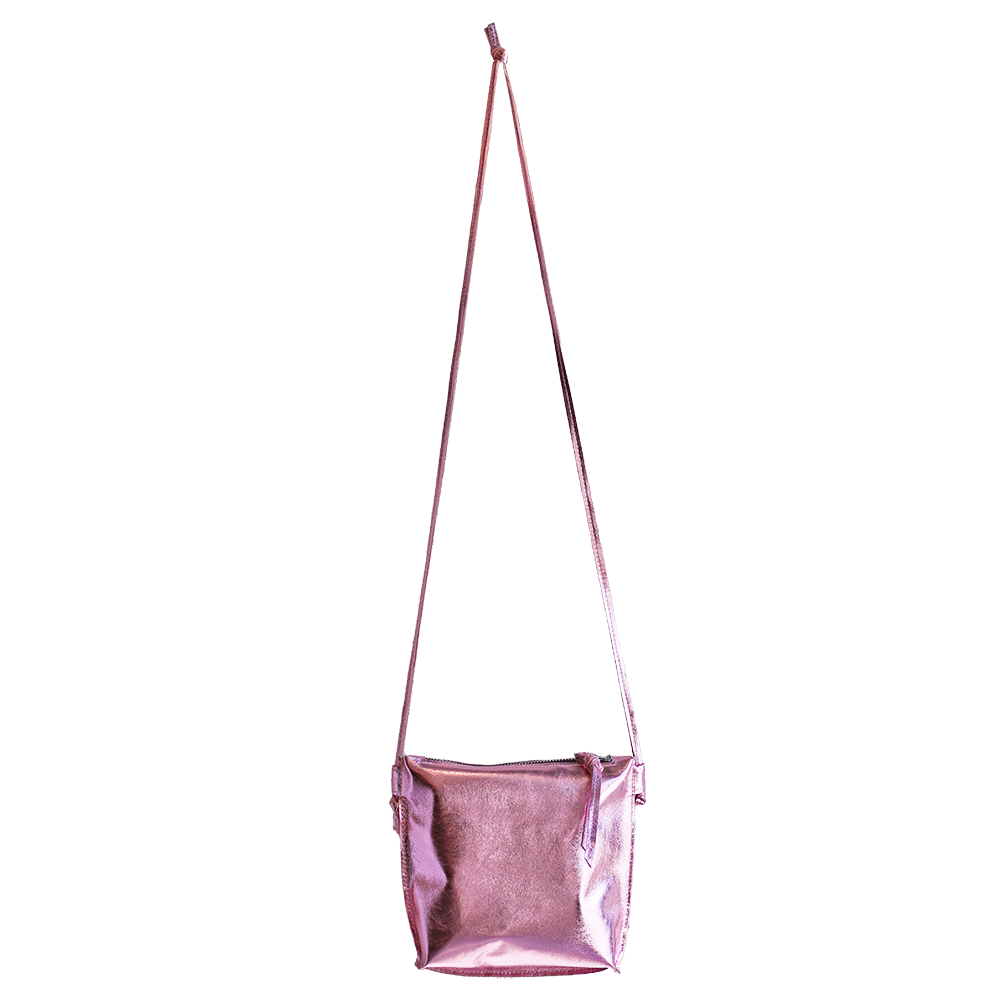 Diana Crossbody Bag in Metallic Rose