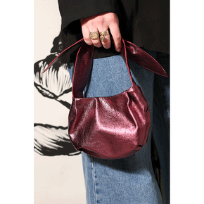Natalie Mini Bag in Metallic Plum