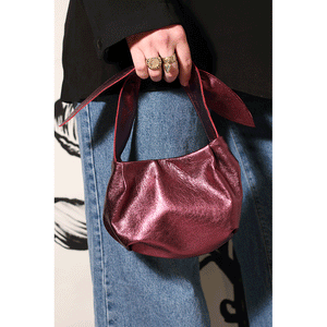 Natalie Mini Bag in Metallic Plum