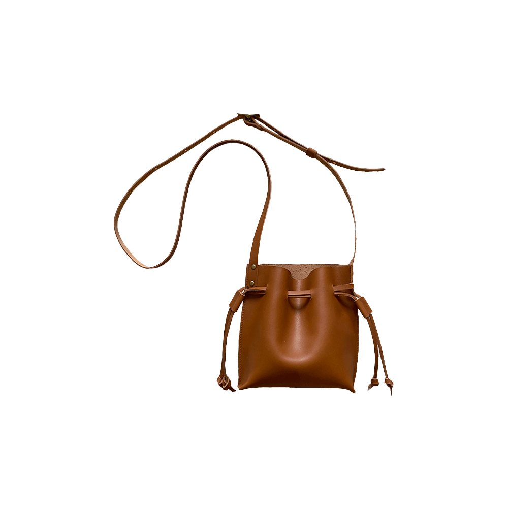 Mini Bucket Bag in Cognac