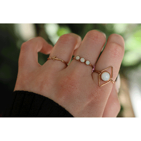 Deco Opal Ring