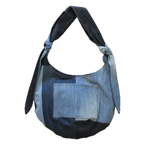 Denim Cutline Bardot Bag