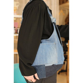 Denim Cutline Bardot Bag