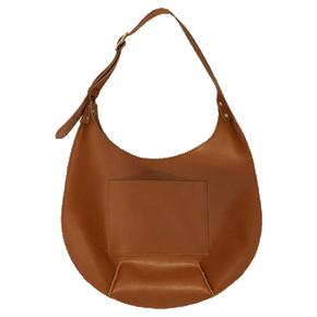 Bardot Leather Hobo in Cognac