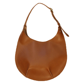 Bardot Leather Hobo in Cognac