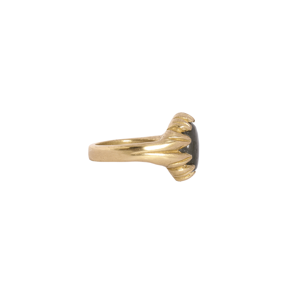La Fleur Labradorite Ring in Brass