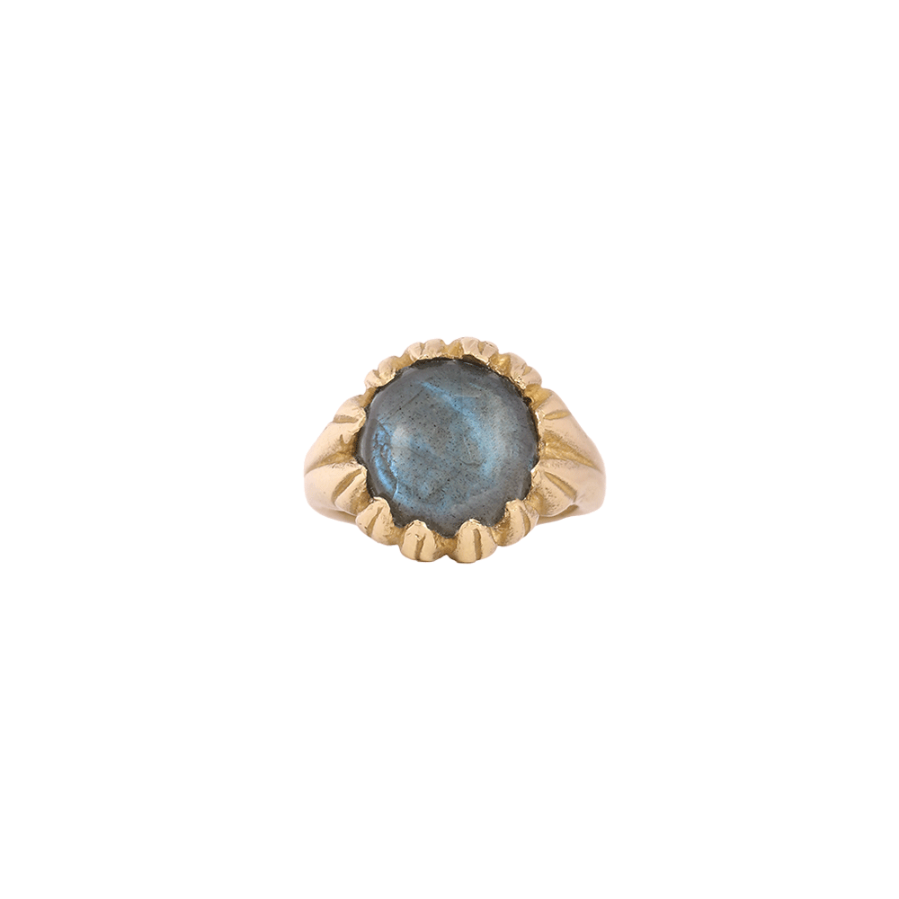 La Fleur Labradorite Ring in Brass