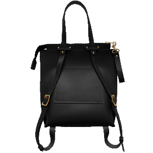 Low Profile Convertible Backpack in Noir