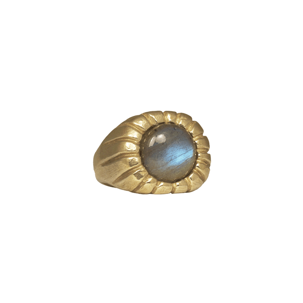 Brass Morella Ring with Labradorite