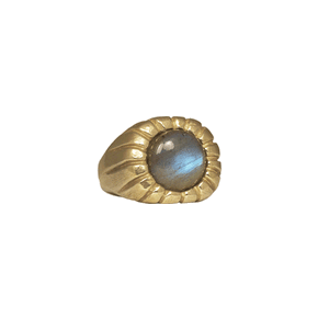 Brass Morella Ring with Labradorite