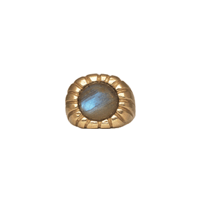 Brass Morella Ring with Labradorite