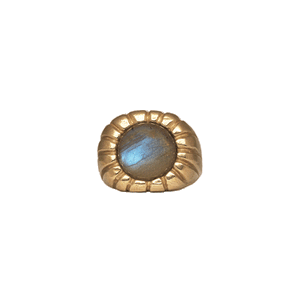 Brass Morella Ring with Labradorite