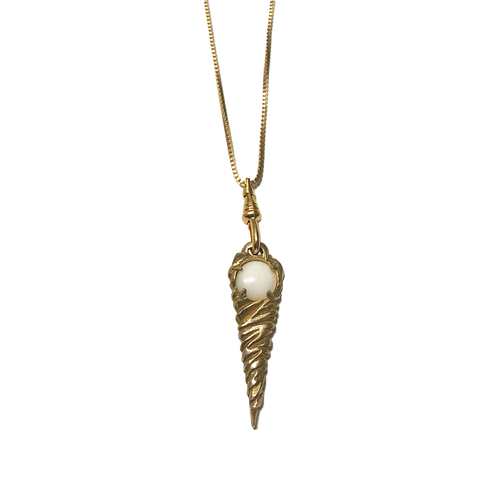 Twisted Brass Pendant