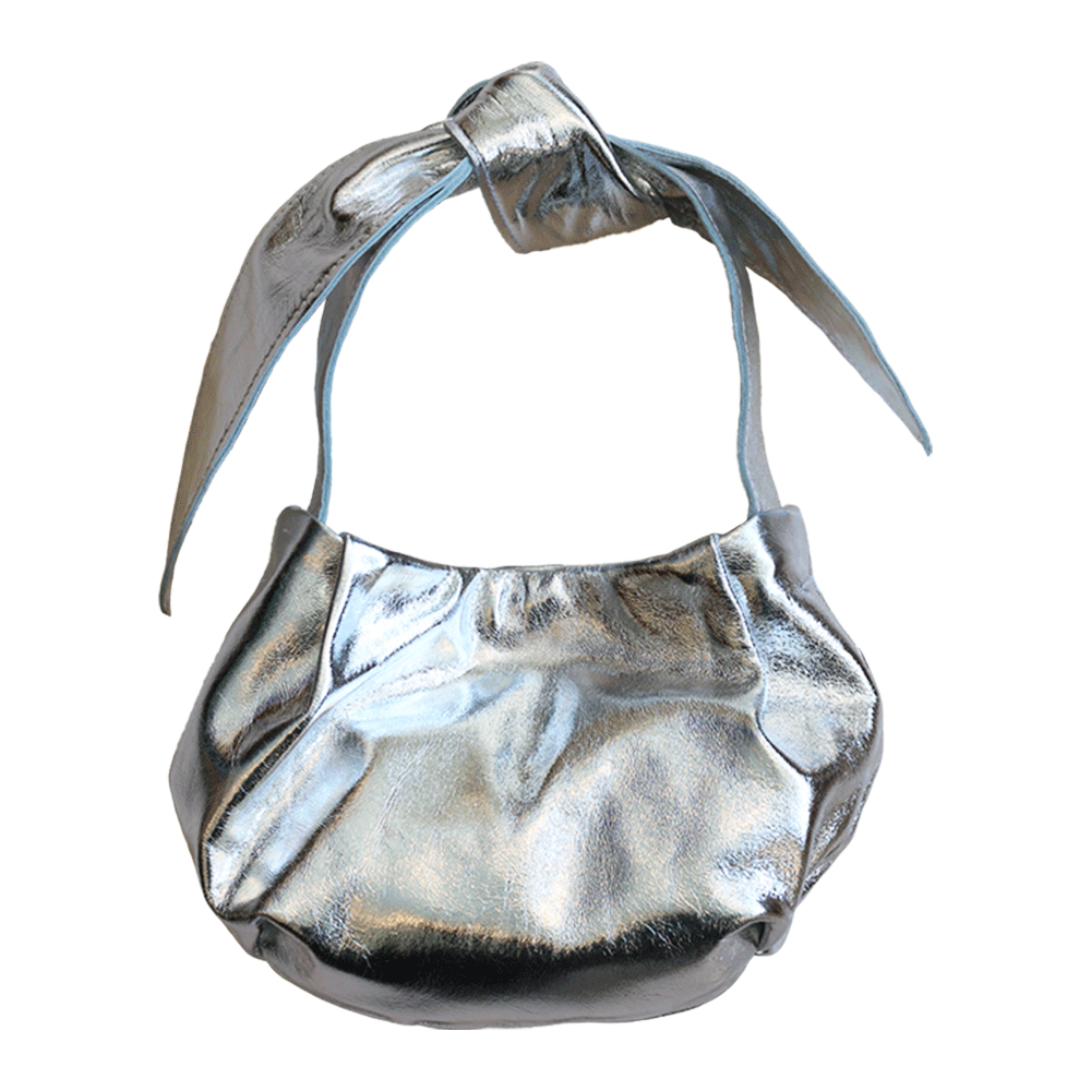 Natalie Mini Bag in Metallic Silver