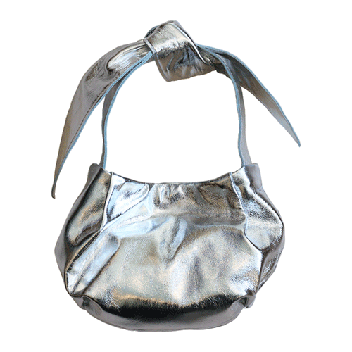 Natalie Mini Bag in Metallic Silver – Line & Label