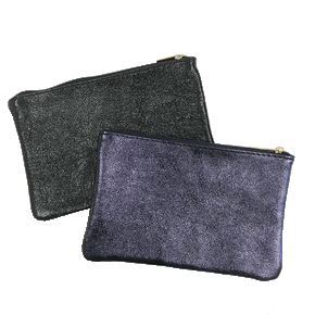Metallic Leather Pouches