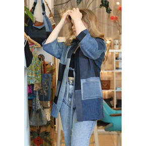 patchwork denim jacket