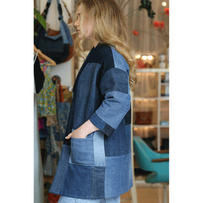 patchwork denim jacket