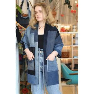 patchwork denim jacket