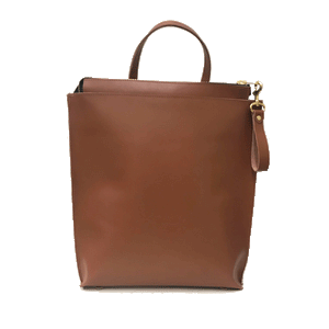 Low Profile Convertible Backpack in Cognac