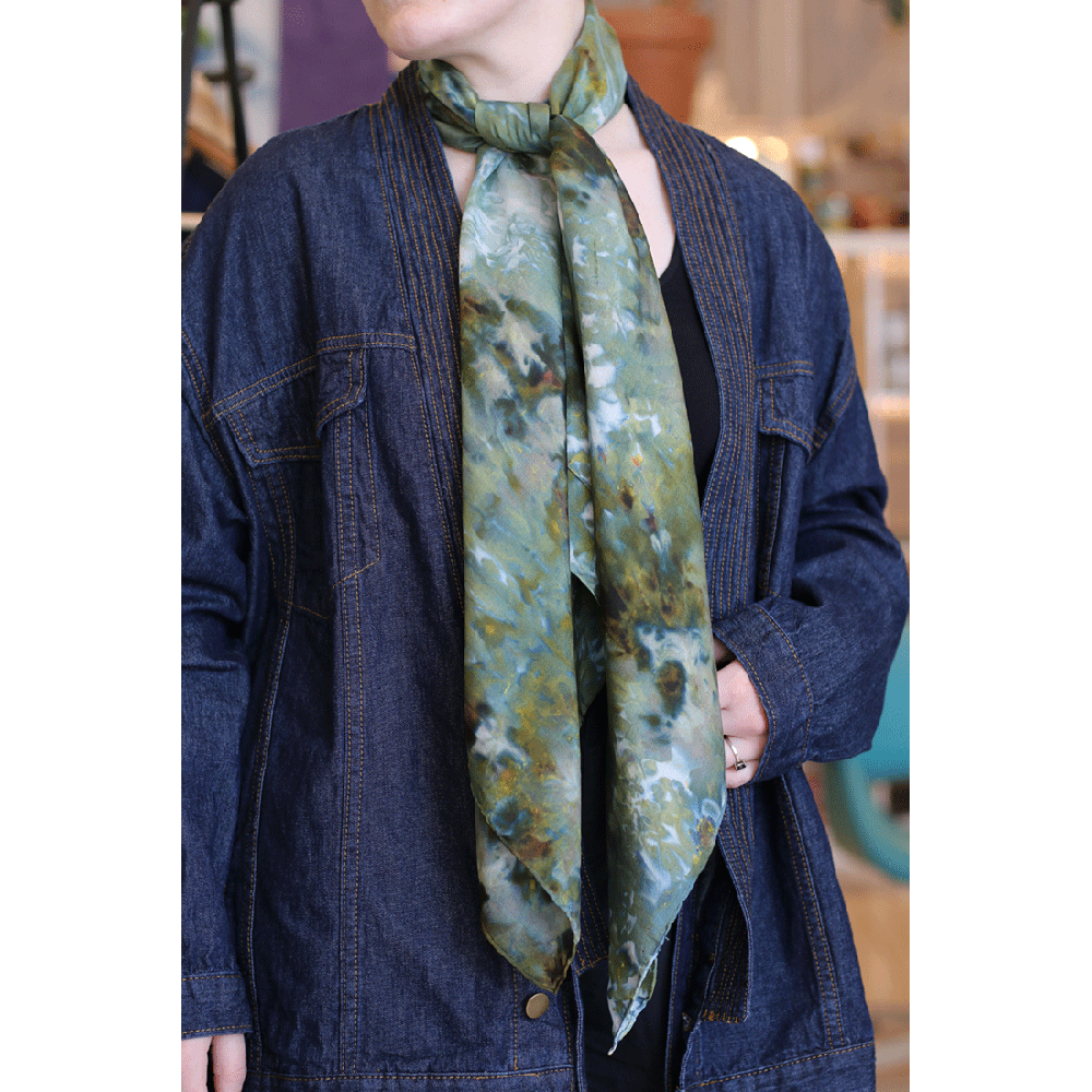 Ice Dyed Silk Scarf