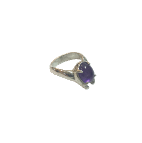 Sterling Silver Amethyst Statement Ring Made in Brooklyn Line & Label 