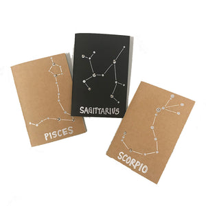 Constellation Astrology Star Sign Blank Notebooks made in Brooklyn