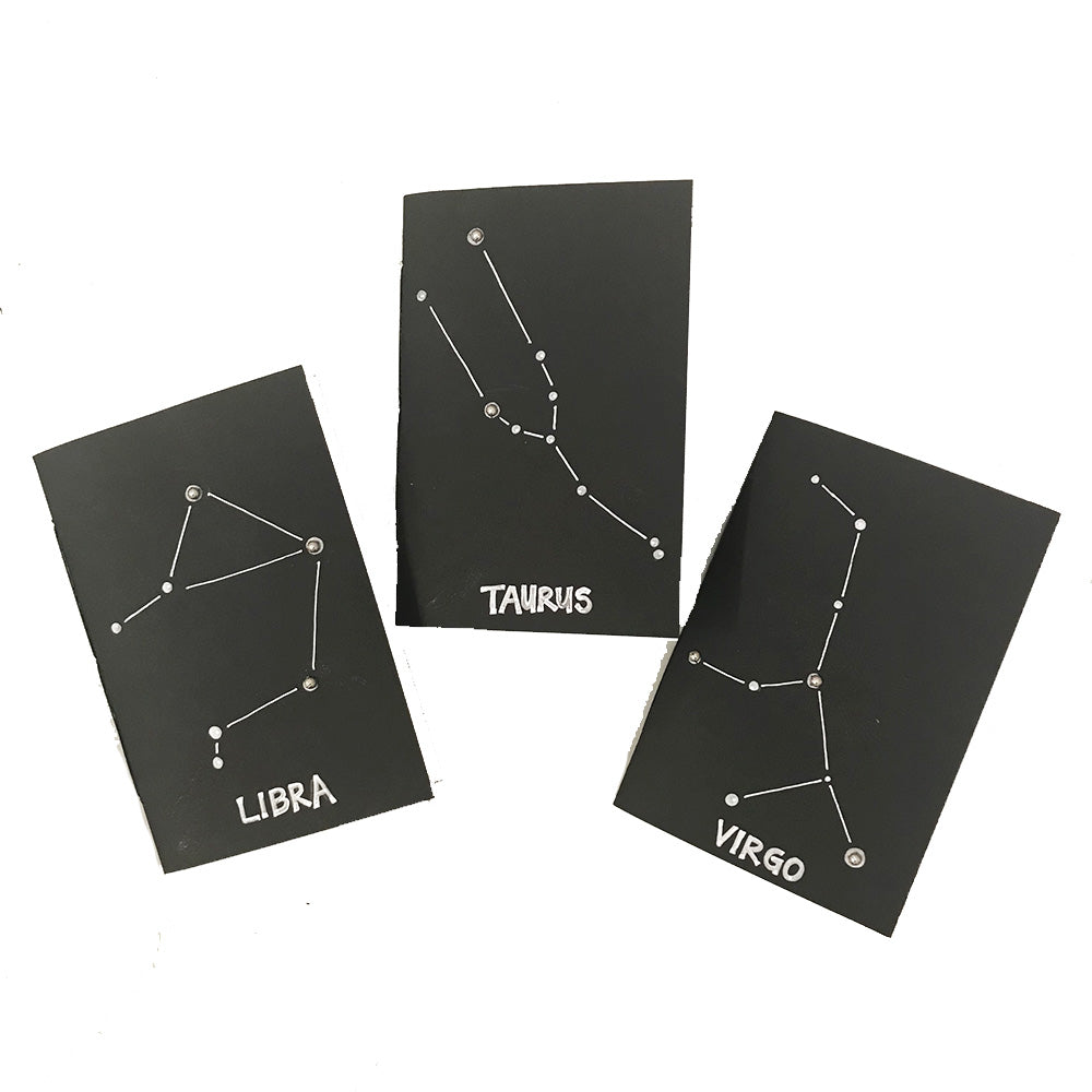Constellation Astrology Star Sign Blank Notebooks made in Brooklyn