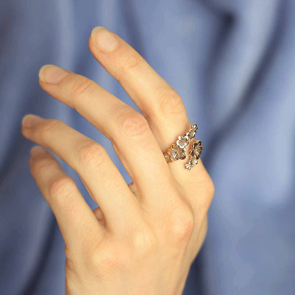 Adjustable Cherry Blossom Ring