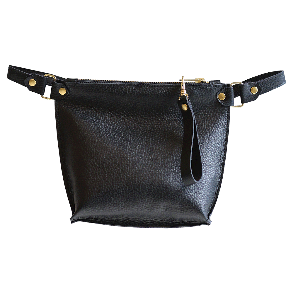 Kitt Belt Bag in Pebbled Noir