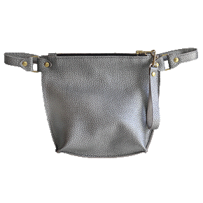 Kitt Belt Bag in Metallic Silver