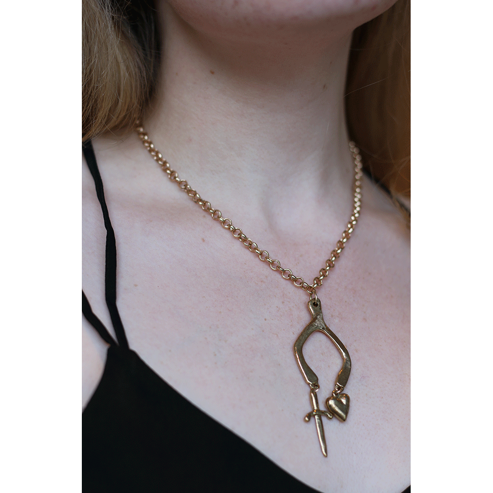 Wishbone Charm Necklace