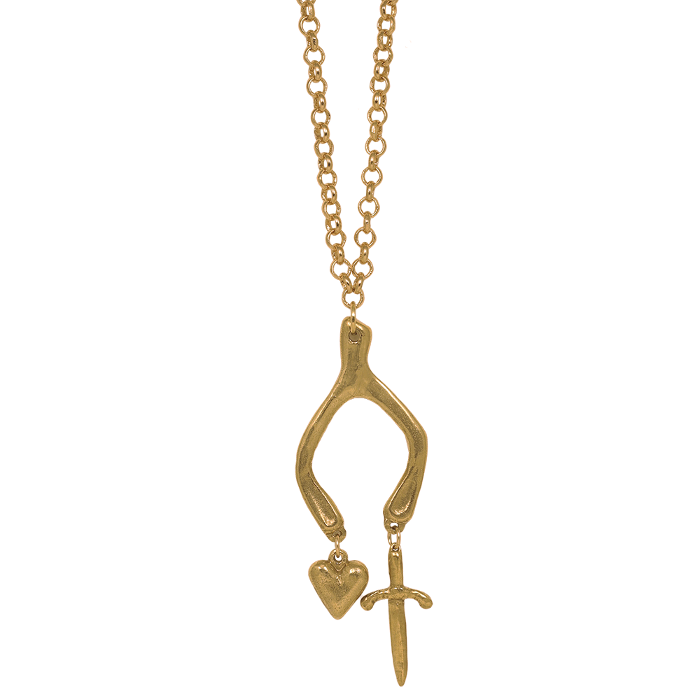 Wishbone Charm Necklace
