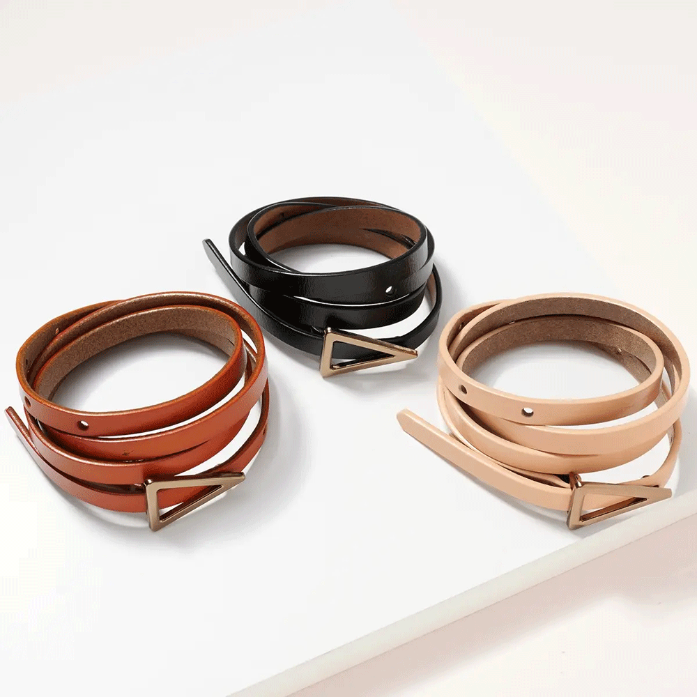 Metal Buckle Leather Belt